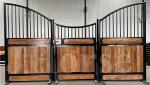 Customized Size 14 Foot Horse Stall Fronts Infill Bamboo Steel Frame