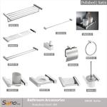 SS Bath Modern Toilet Fittings 11 Piece Sus304 Polished Wall Mounted