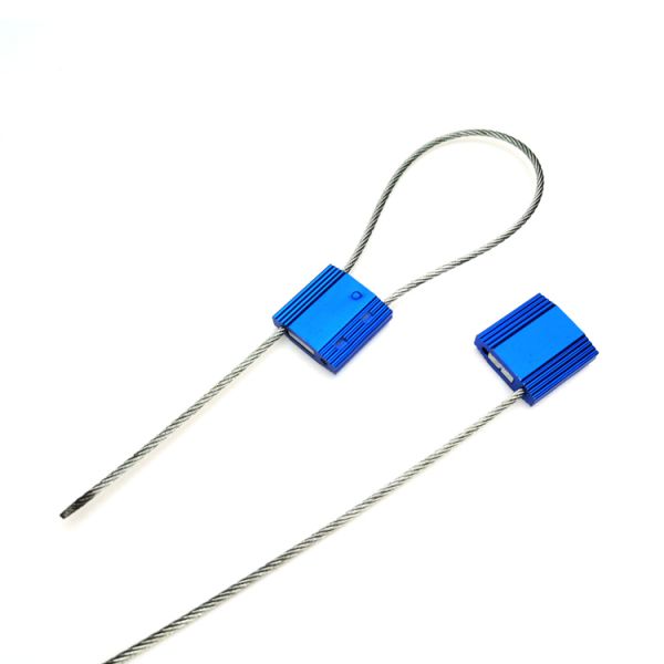 Blue Aluminium Alloy Cable Security Seals For High Security Trailer Door