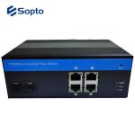 2 Fiber 4 UTP Ports 10/100/1000M Fiber Media Converter