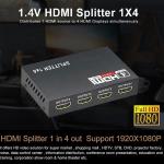Professional HDMI Splitter 1x4 Full HD 3D 1080P 4 Ports Converter For TV Female