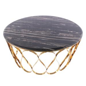 Wholesale Marble Surface Material Medium Size Stainless Steel Center Table 40-50cm from china suppliers