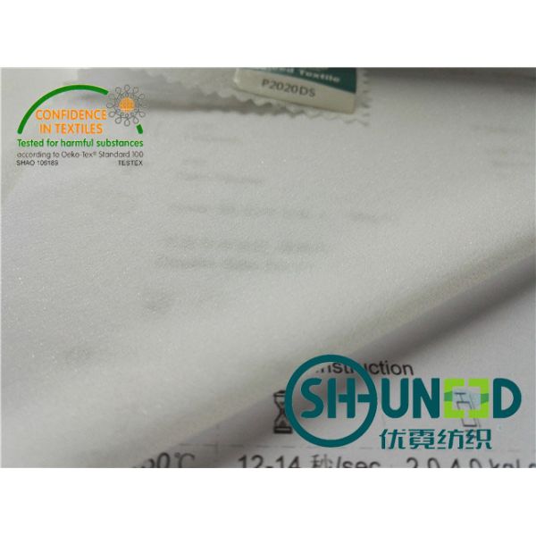 Two Side Coating Fusible Woven Interlining And Interfacing Good Handfeeling