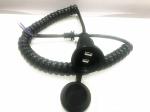 American standard 2pin black extension power cord without stopper 0.5m-10m