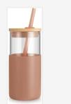 glass bottle with bamboo lid