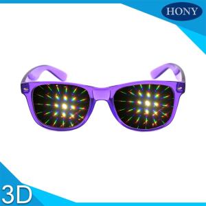 Wholesale PVC Materials thicker lens 3D Diffraction Glasses For Party / 3d firework glasses from china suppliers