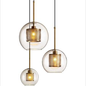 Wholesale Luminous Flux 110lm FYDGY0013 Modern 20*18cm Glass And Brass Pendant Light from china suppliers