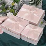 Spot Color Luxury Pink Rigid Cardboard Gift Box Handbags Cosmetic Gift Packaging