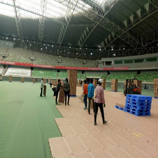 PP Material Interlocking Event Flooring , Portable Outdoor Flooring For Turf