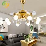 Invisible Fan Light Luxury Crystal Ceiling Fan Light Home One Modern Simple