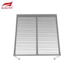3x3m Wall-mounted Aluminium Manual Louvered Pergola Customized Gery Outdoor