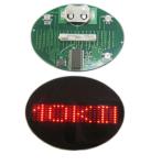 Scrolling Oval LED display panel mini name badge