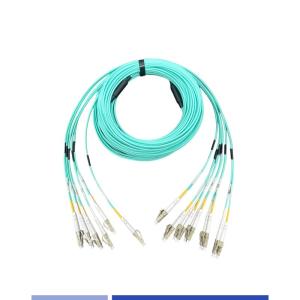 Wholesale 12 Core OM3 LC Fiber Optic Trunk Cable Duplex 25m LSZH Jacket from china suppliers