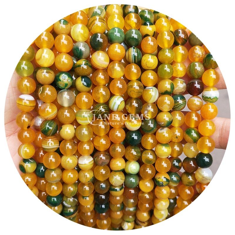Wholesale Natural Gemstone Round Loose Beads 8mm Blue Gypsum Loose Beads Round Hematite Beads Spacers for Jewelry Making