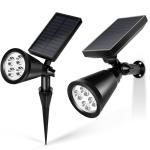 Solar Power Supply 4 Led Spotlight Ip65 Waterproof Solar Spot Light for Outdoor