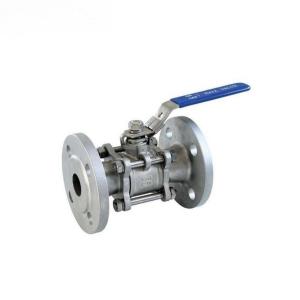 Wholesale 3PC Flange Ball Valve Manual Driving Mode 3 prime prime Stainless Steel Full-Port Handle from china suppliers