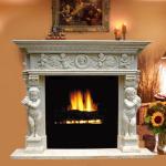 Home decoration Marble stone fireplace mantel surrounds,China marble fireplace