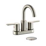 CUPC Matte Black Bathroom Faucet 4 Inch Centerset Nickel Golden