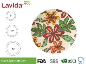 Wholesale Picnic BBQ Eco Friendly Disposable Bamboo Plates Heavy Metal Free Food Safe from china suppliers