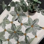 Natural Stone Marble Mosaic Floor Wall Tile Flower Pattern For Bathroom Mosaic