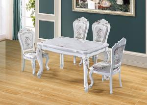 Wholesale Hotel Pearly White Rectangular Nordic Marble Dining Table from china suppliers