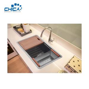 Wholesale Rectangular Handmade House Kitchen Sinks stainless steel Single Bowl Kitchen Sinks from china suppliers