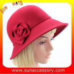 Vintage hot sale mid brim hats wholesale for ladies,100% Australia wool felt
