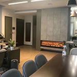 80'' 2000mm Living Room Decorative Electric Fireplace CE Realistic Flame