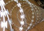 Durable Concertina Razor Wire Single / Double Spiral Razor Wire Coil