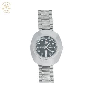 Wholesale Round Type Quartz Wrist Watch with Steel Silver Bezel for Men from china suppliers