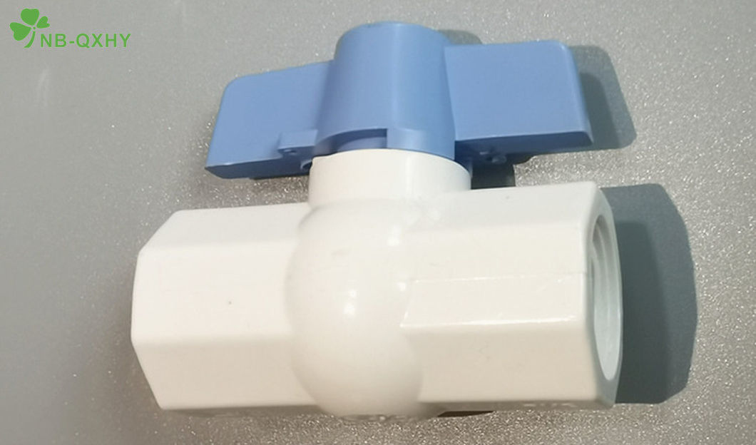 Nb-QXHY UPVC/PVC 1/2 BS Standard White Octagonal Ball Valve Plastic Valve with Peru Style
