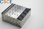 2 * 4 Cage Silvery SFP Fiber Connector , SFP Port Connector Thickness 0.25mm