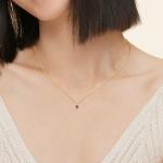 Classic 925 Sterling Silver Heart Shaped Emerald Bezel Pendant Necklace