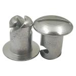 Universal Dzus Dome Head Buttons Silvery 7/16"x.500" Steel for Sprint Car Maxim