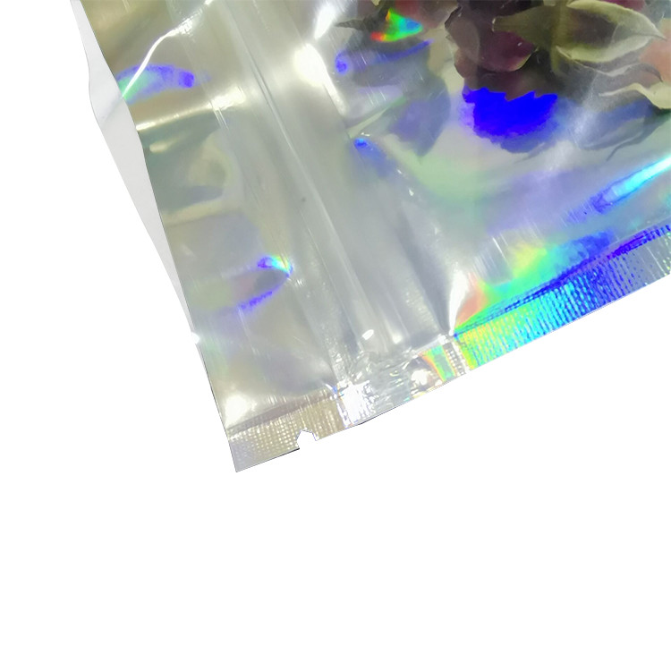 4x6 Inch Flat Resealable Holographic Ziplock Bags Mylar Pouch for Candy, Weed, Flower, Tea, Food, Accessories Packaging