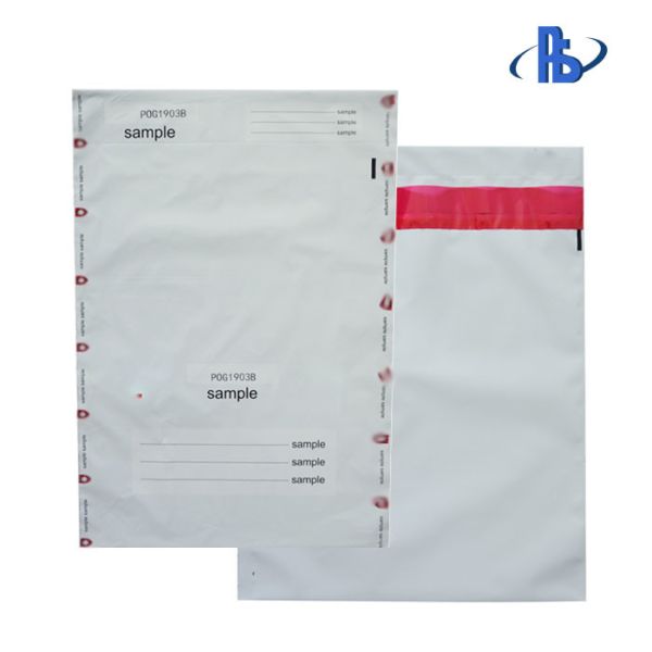 Eco Friendly Plastic Tamper Evident Security Bags Customization Acceptable