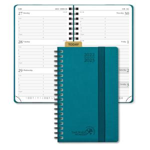 Wholesale Wirebound Mini Weekly Planner Customized Pacific Blue Soft Cover from china suppliers