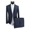 Buy cheap Navy Business Navy Blue Tailored Suit Zipper Fly Pant Closure Type Two Buttons from wholesalers