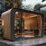 Prefabricated Apple Pod Cottage 40FT Apple Cabin House Residential Villa Working