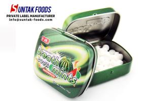 Wholesale Sugar Free Tablet Tin Box Candy With Customize Logo Print Watermelon Flavor from china suppliers