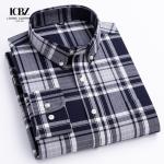 Men's 100% Cotton Plaid Button Collar Shirts Versatile Cardigan Tops for Any