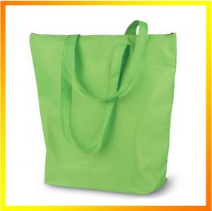 China Green convenient fashion polyester foldable shopping bag on sale