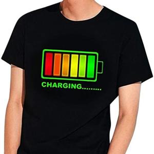 China Light Up Sound Activated Led T Shirt With Music For Rave Party Festival on sale