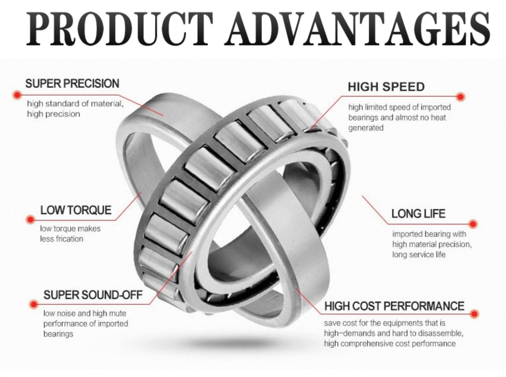 30313 Single Row Excavator Taper Roller Bearings Standard Size Long Life