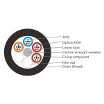 GYFTY 12core All Dielectric Fiber Cable HDPE Sheath G652D