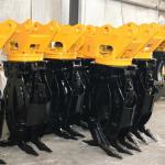 Width 350mm Hydraulic Grabs For Excavators YAKAI Mini Excavator Grapple