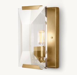 Wholesale Diamond Cut Brass Crystal Bedroom Wall Lamp Harlow Crystal Sconce from china suppliers