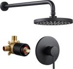 Bathroom accessories faucets set shower rainfall duschkopf black waterfall