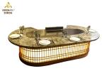 Indoor Commercial Griddle Plate Built In Hibachi Grill Oval Shape For Beef