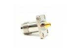 Four Holes Flange Mount TNC RF Connector Female 50Ohm 11GHz for Microwave